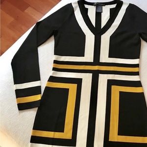 INC  International Concepts Color block Knit 🖤🤍💛